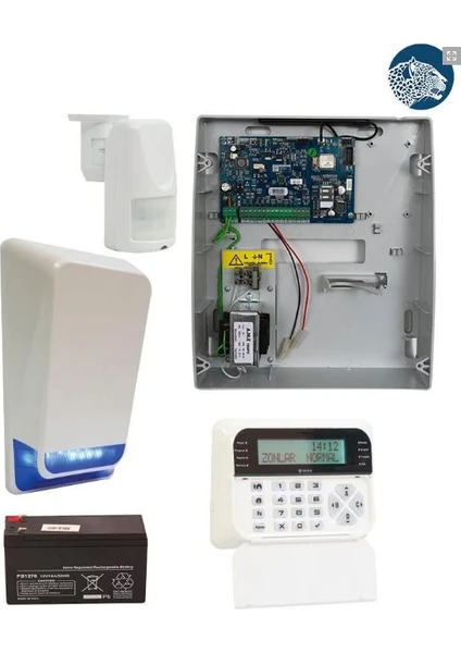 TEKNİM TSP-5334LCDA Hırsız Alarm Seti ETHERNETNETWORK lü  Akü Dahil